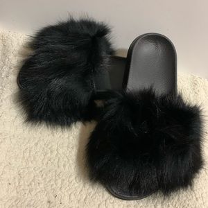 Black Fur Slides